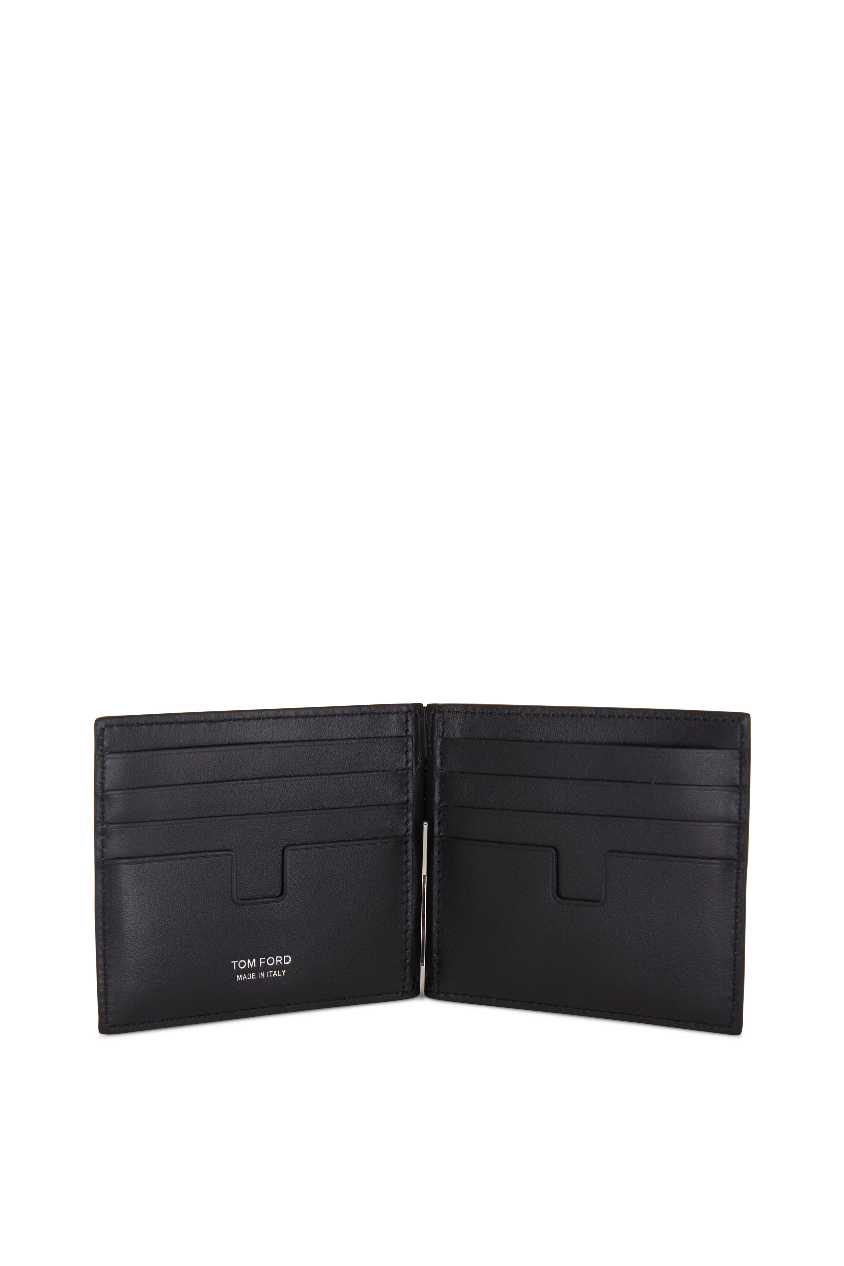 Tom Ford - T-Line Musk & Black Suede Bi-Fold Wallet