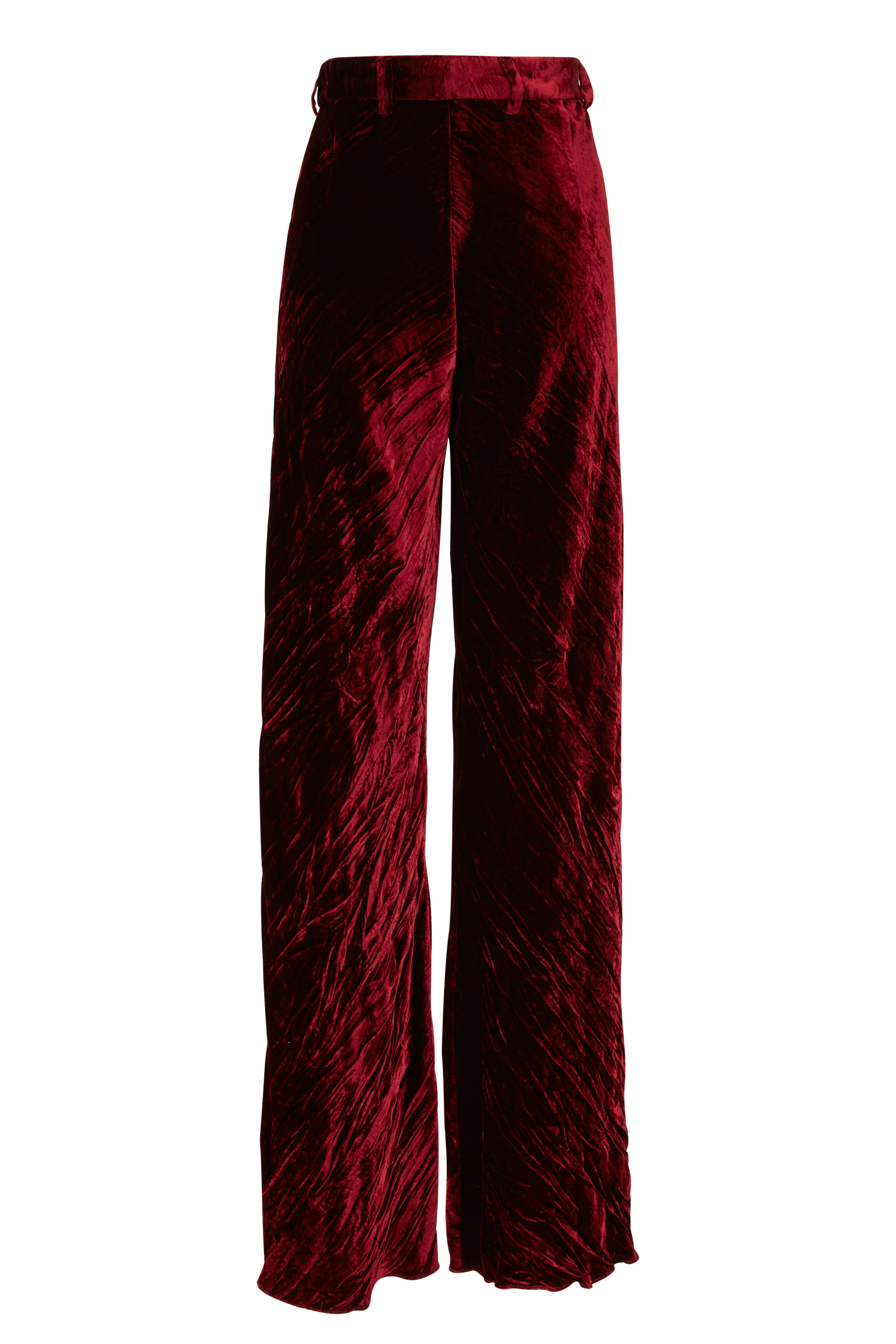 Etro - Burgundy Crushed Velvet Pant | Mitchell Stores