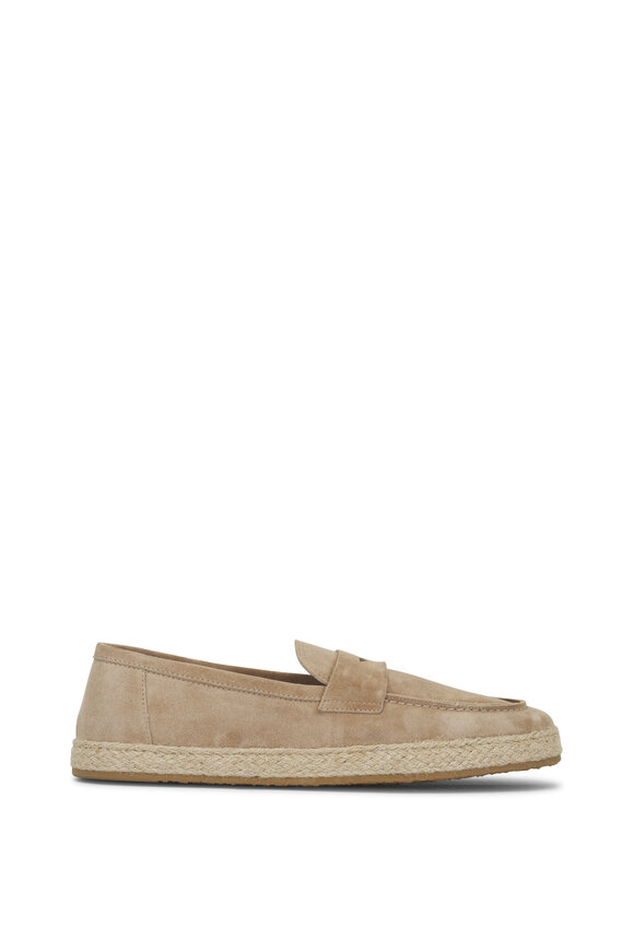 Brunello Cucinelli - Noisette Beige Suede Penny Loafer