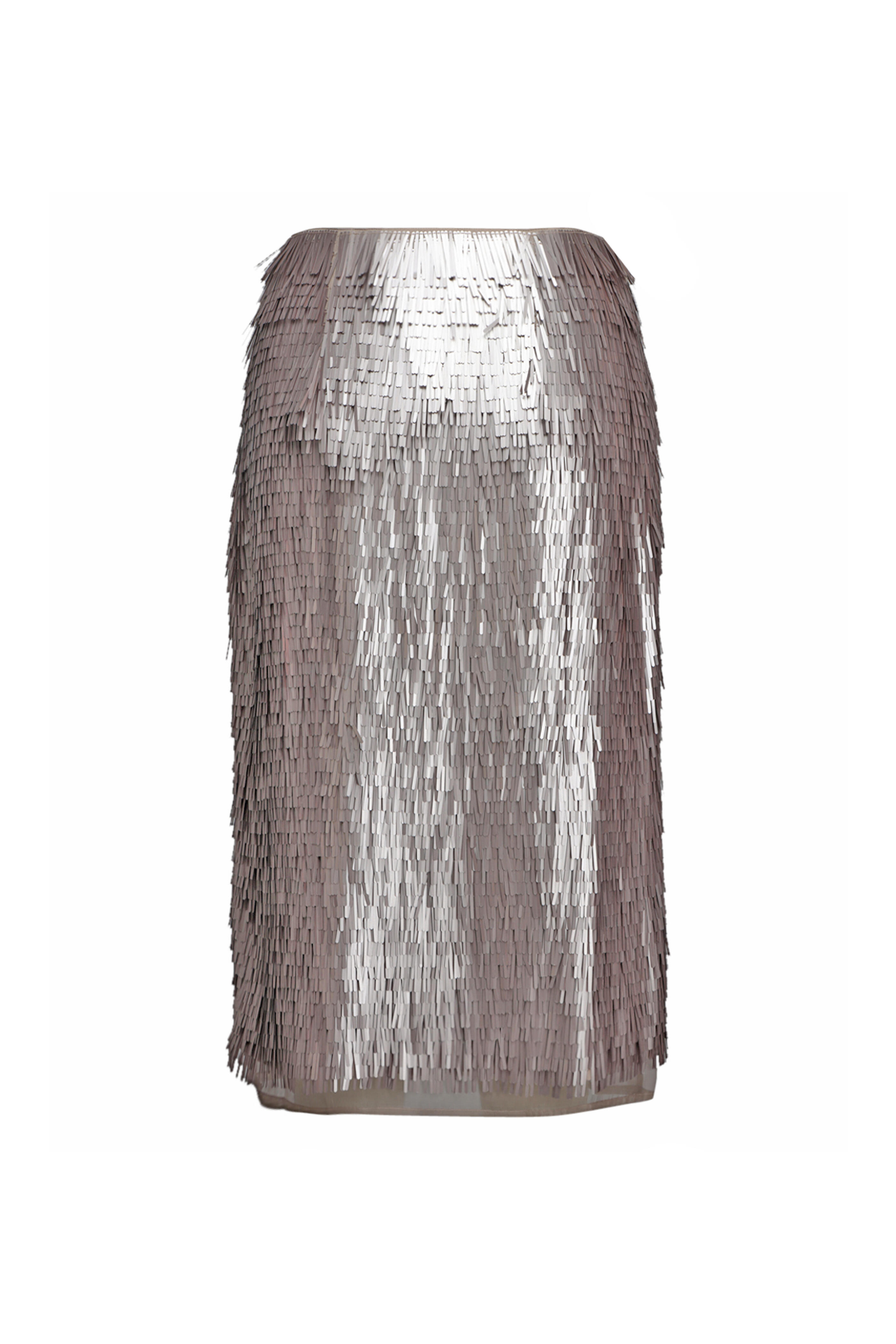 Rohe Frames - Silver Sequin Midi Skirt