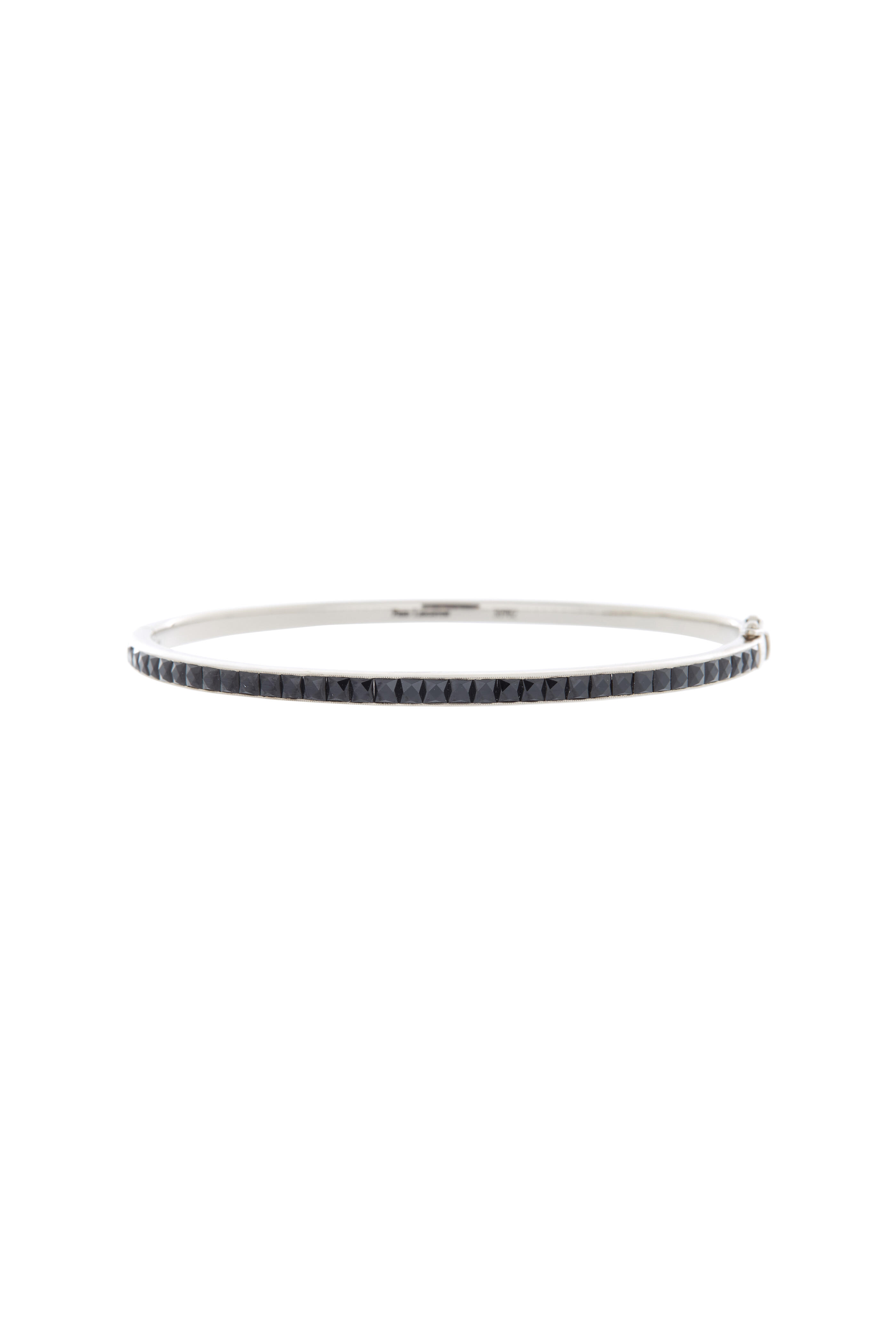 Fred Leighton Calibre Cut Diamond Bangle in 18k White Gold 