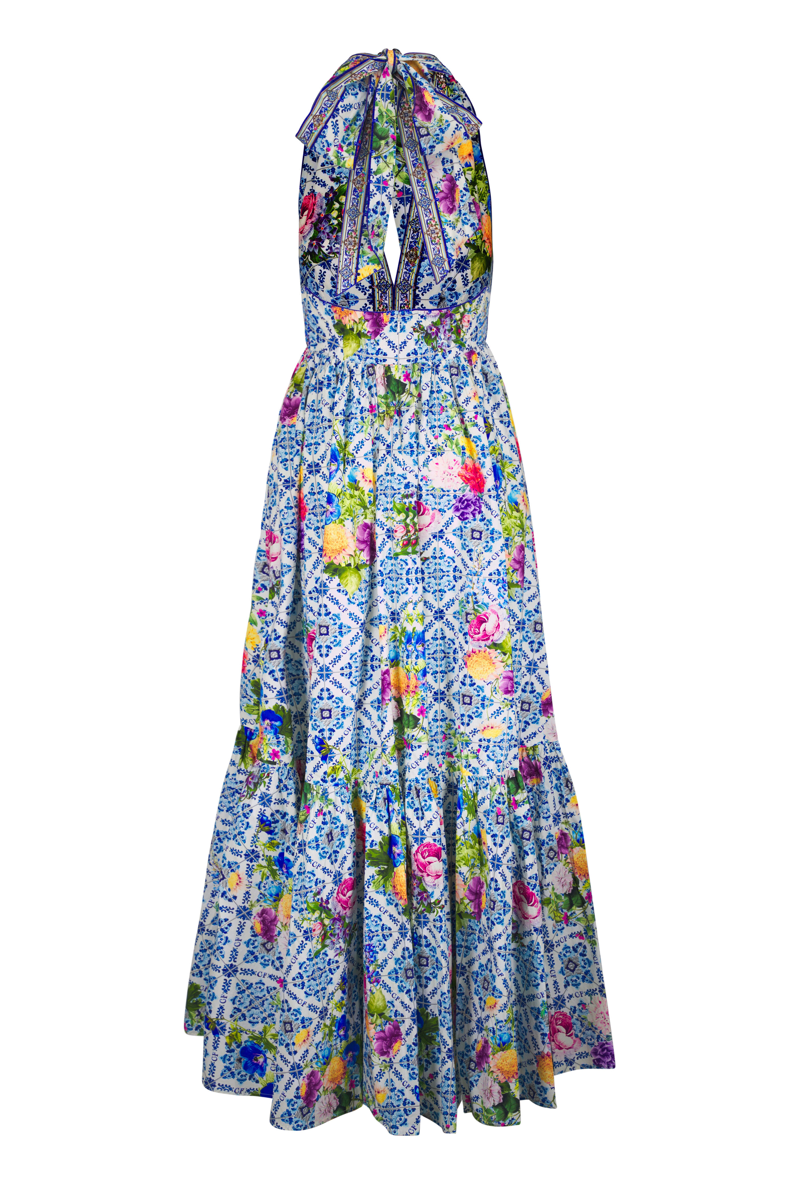 Camilla - Wall To Wall Wonders Multicolor Halter Dress