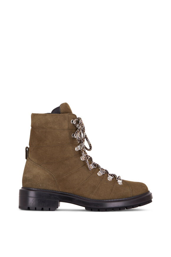 Aquatalia - Leia Herb Suede Lace Up Combat Boot, 30mm