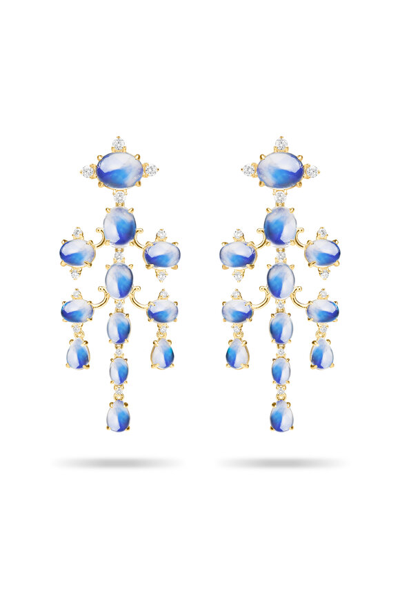 Paul Morelli 18k Yellow Gold Tiered Chandelier Earrings