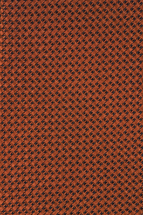 Zegna Rust Textured Silk Necktie - view 2