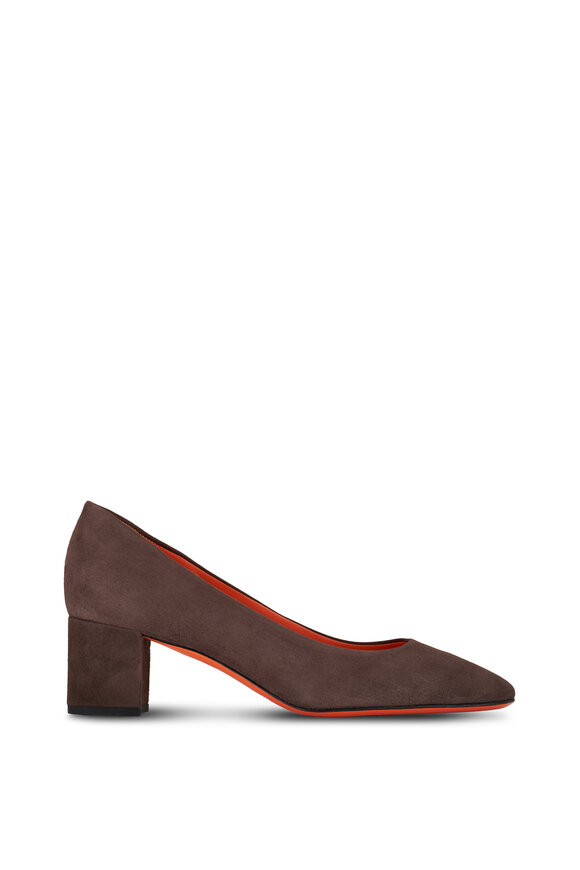 Santoni - Fight Brown Suede Pump, 50mm