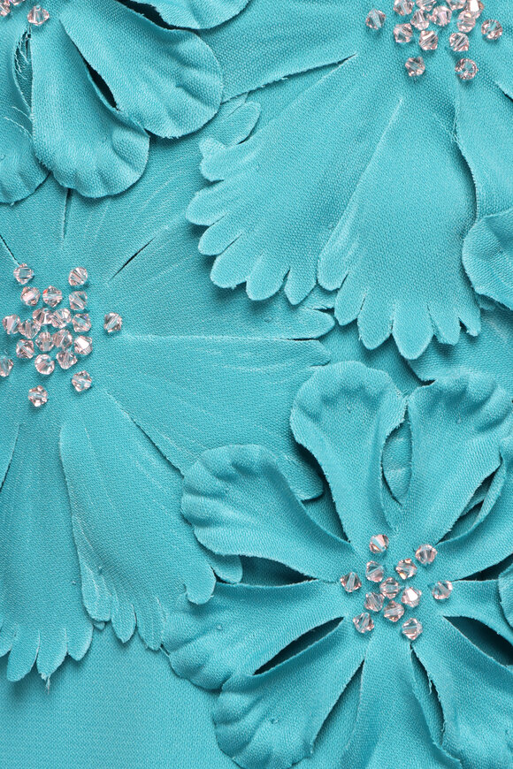 Catherine Regehr Rose Gem Aqua Single Shoulder Trumpet Gown - view 3