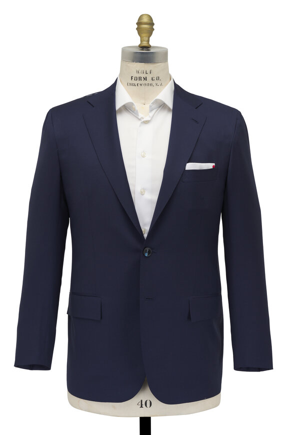 Kiton Navy Blue Virgin Wool Suit - view 2