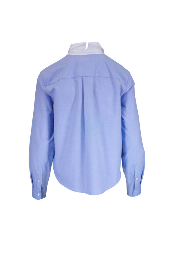 Marni Baby Contrast Collar Embroidered Button Up Shirt - view 4