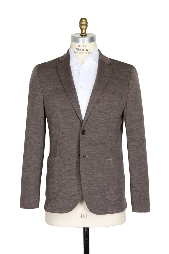 Maurizio Baldassari Brown Wool Jersey Sportcoat - view 2