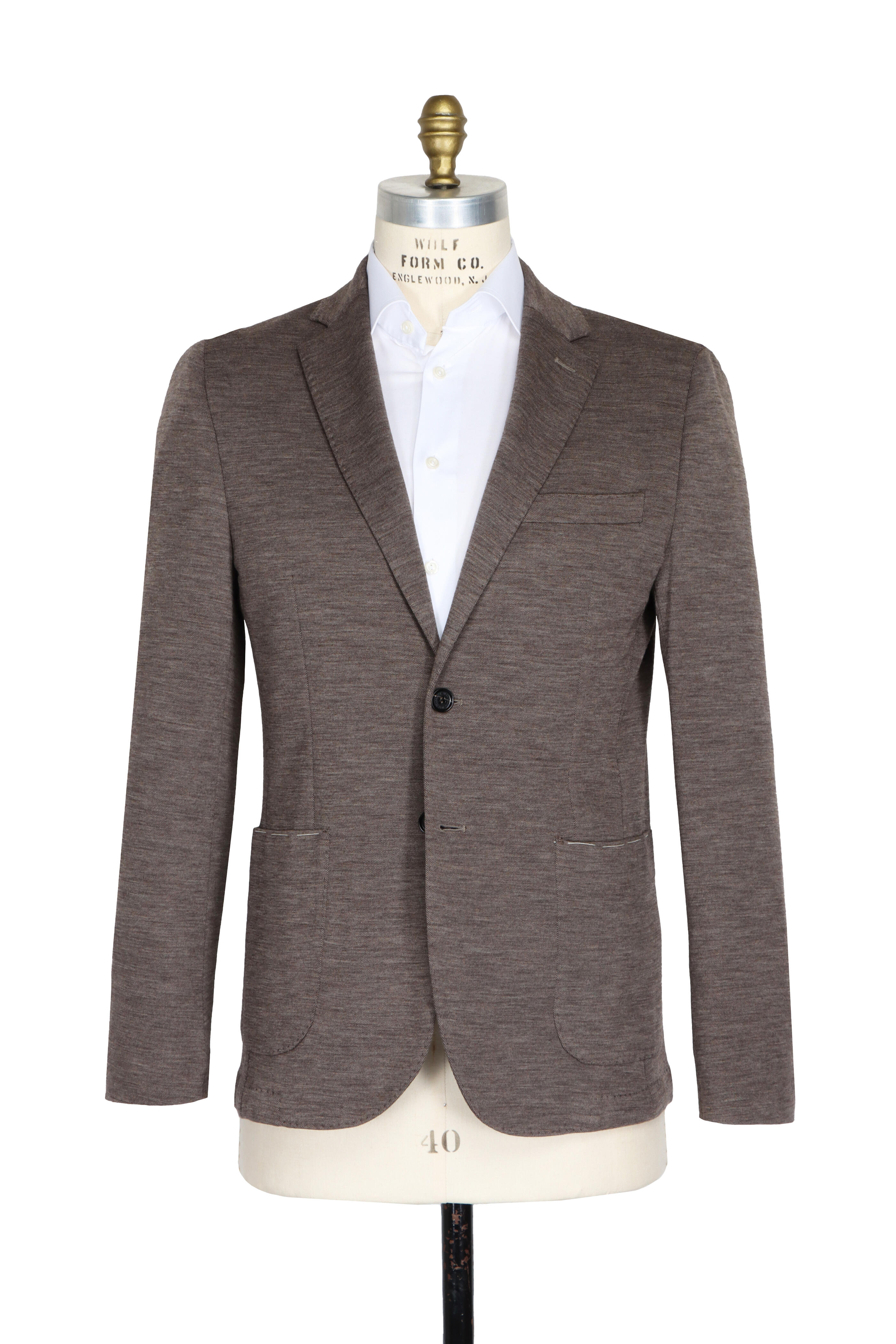 Maurizio Baldassari - Brown Wool Jersey Sportcoat