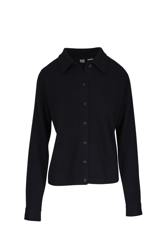 Totême Black Cashmere Raglan Sleeve Cardigan - view 1