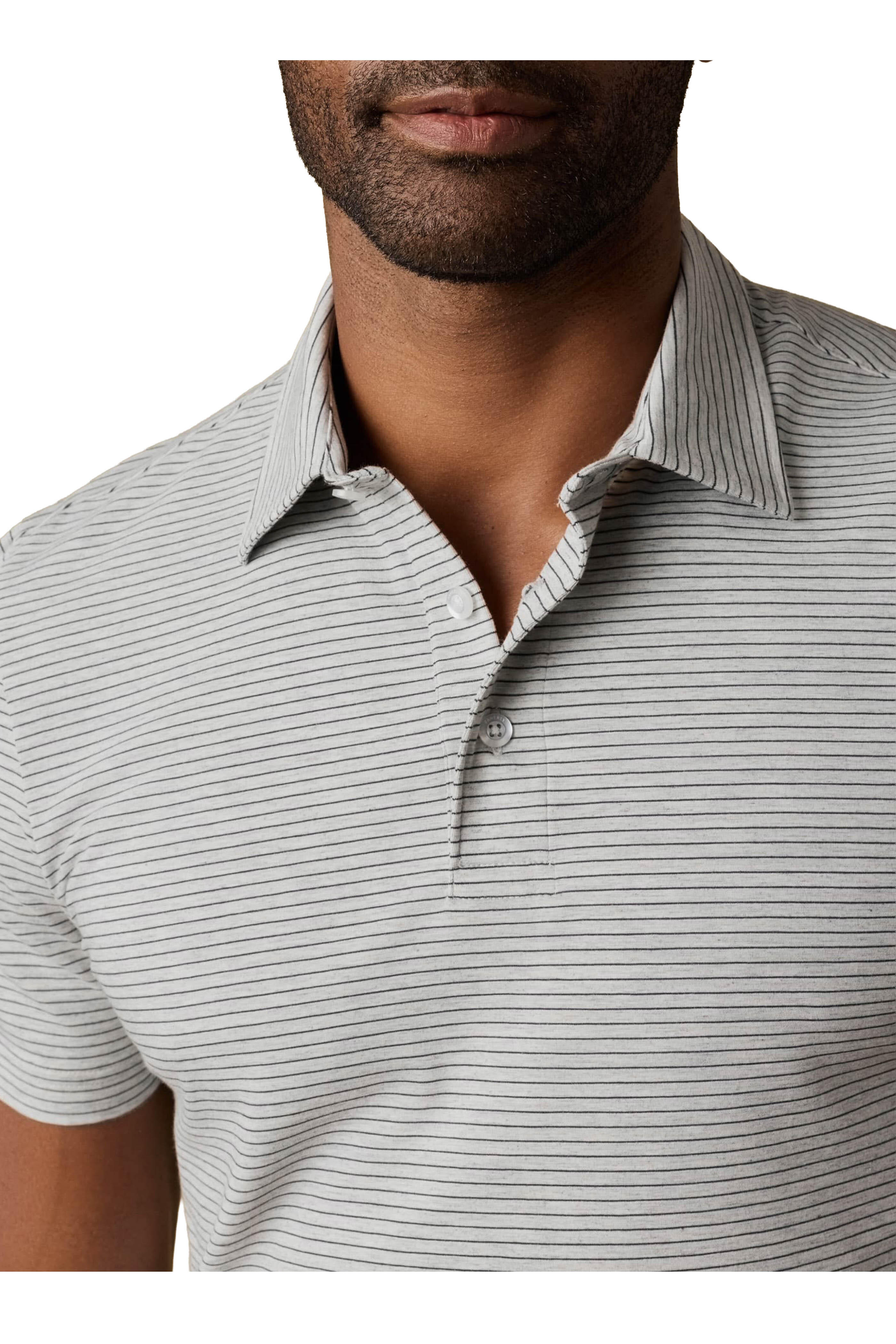 Faherty Brand - Movement™ Dark Cloud Stripe Polo - view 4