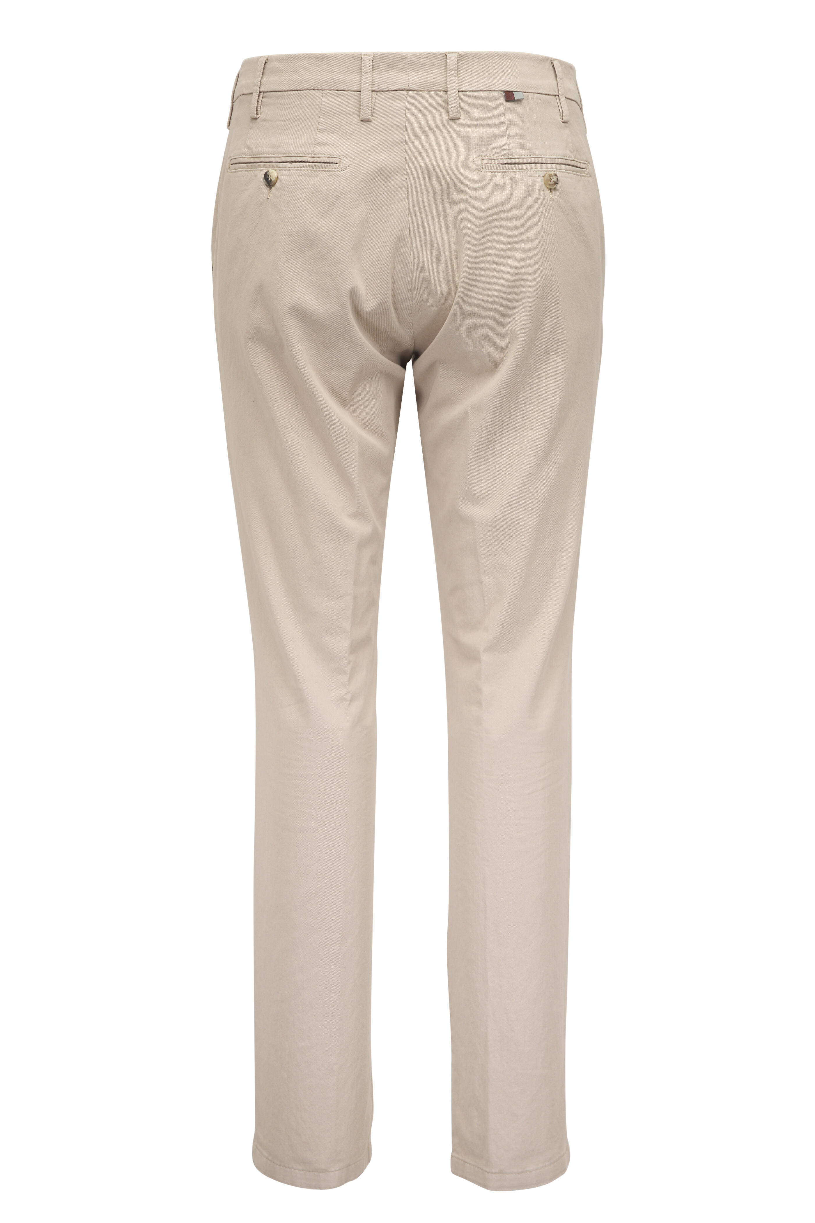 Canali - Beige Twill Flat Front Pant