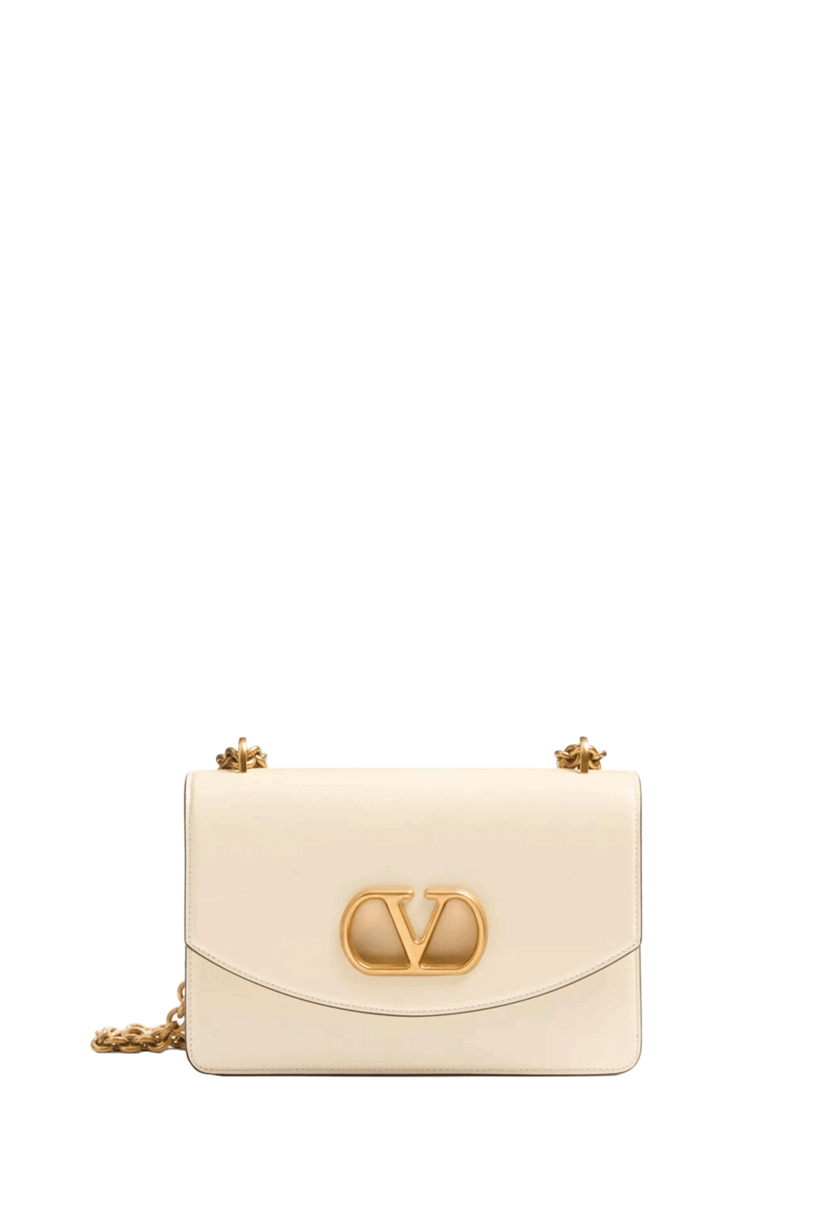 Valentino Garavani - Vain VLogo Light Ivory Shoulder Bag