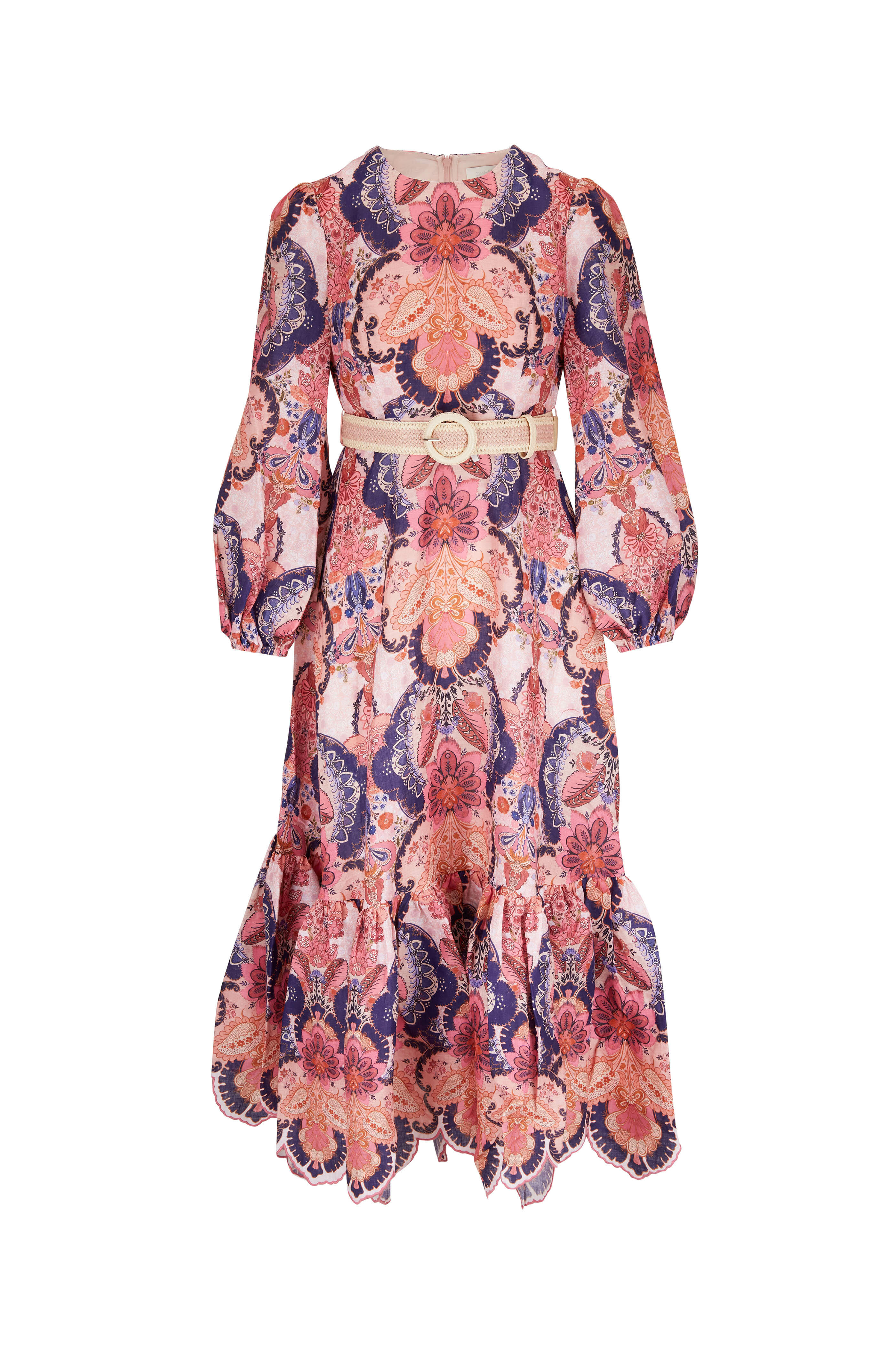 Zimmermann - Laurel Billow Embroidered Midi-Dress