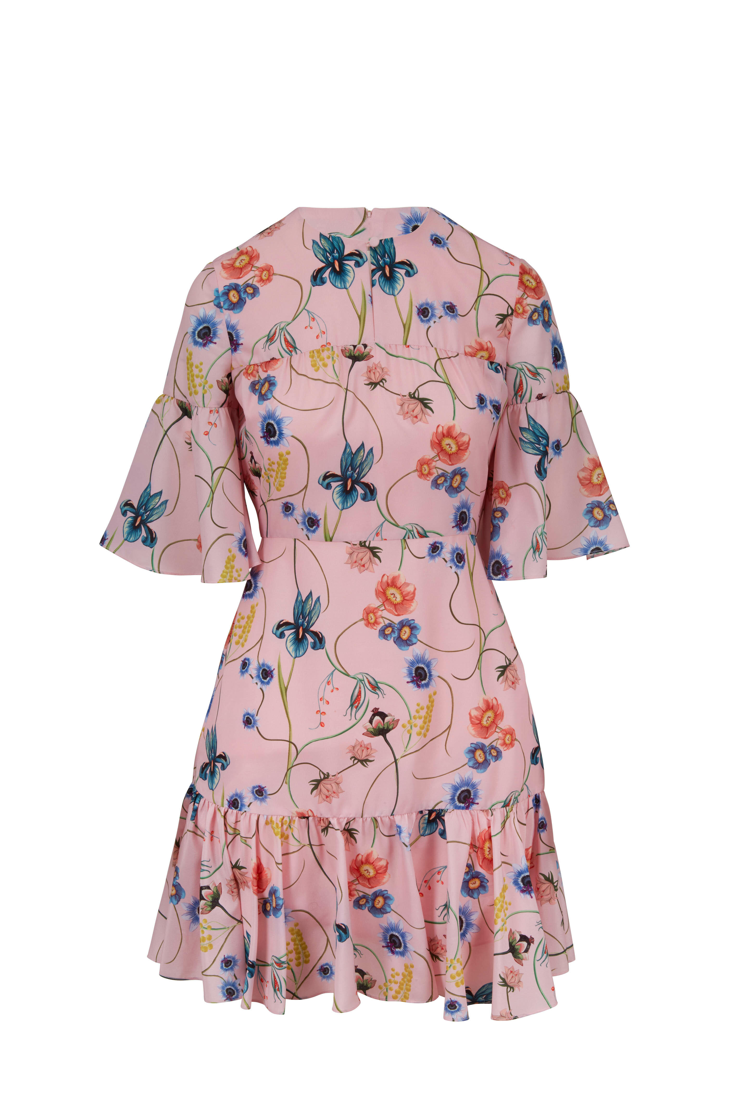 strapless open back dress Vintage Daisy Flower Print Cottagecore Cocktail Dresses Square Neck Pu –  Belle Poque Offcial