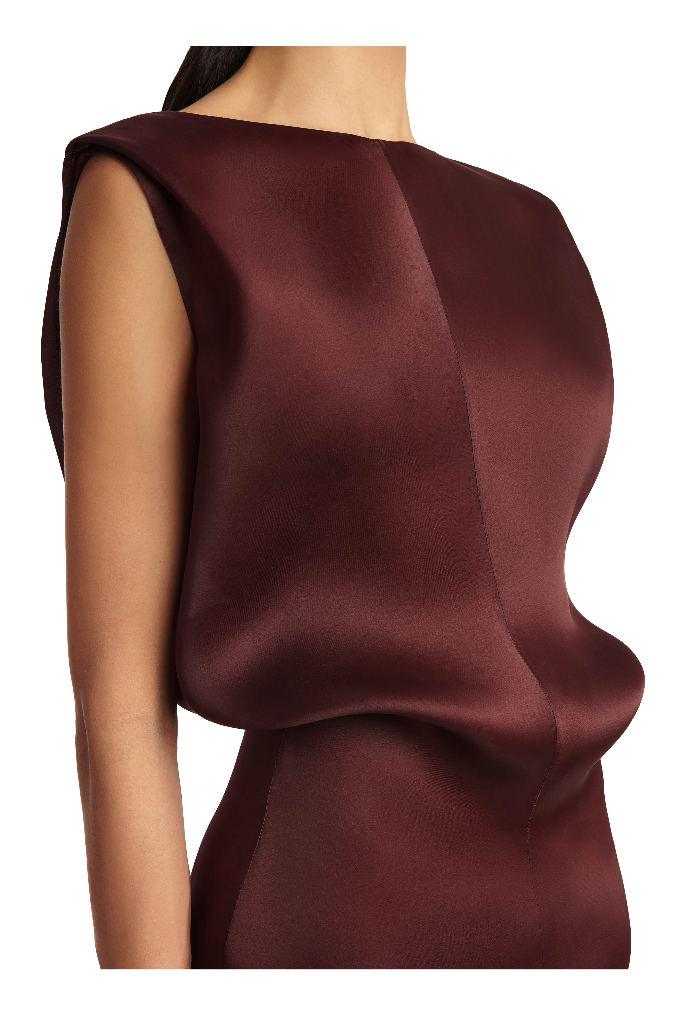 Khaite - Toma Dark Purple Organza Silk Minidress