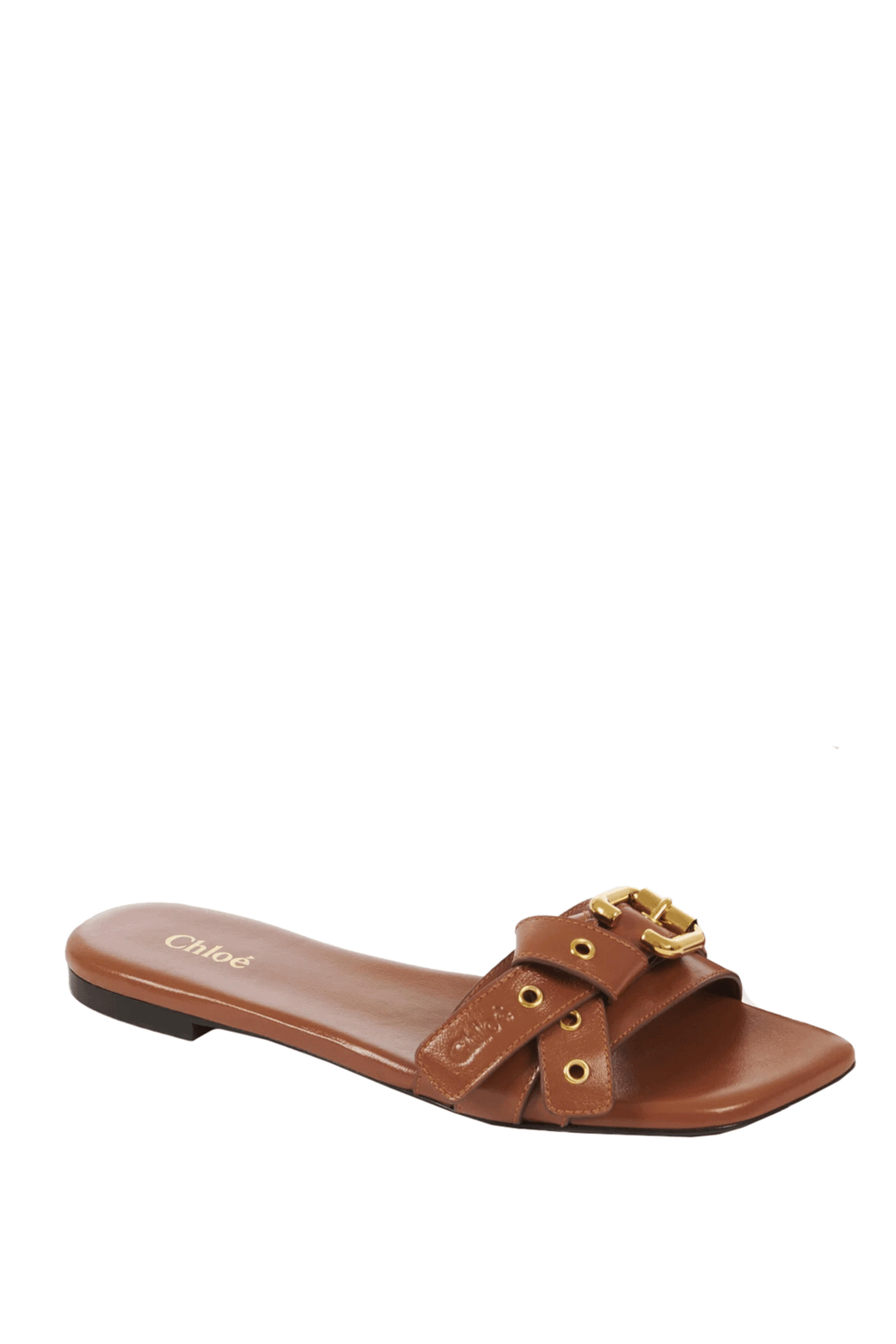 サンダル・ミュール CHLOE MAE FLAT MULES Chloé - Mae Flat Slide in Clay brown | Mitchell Stores