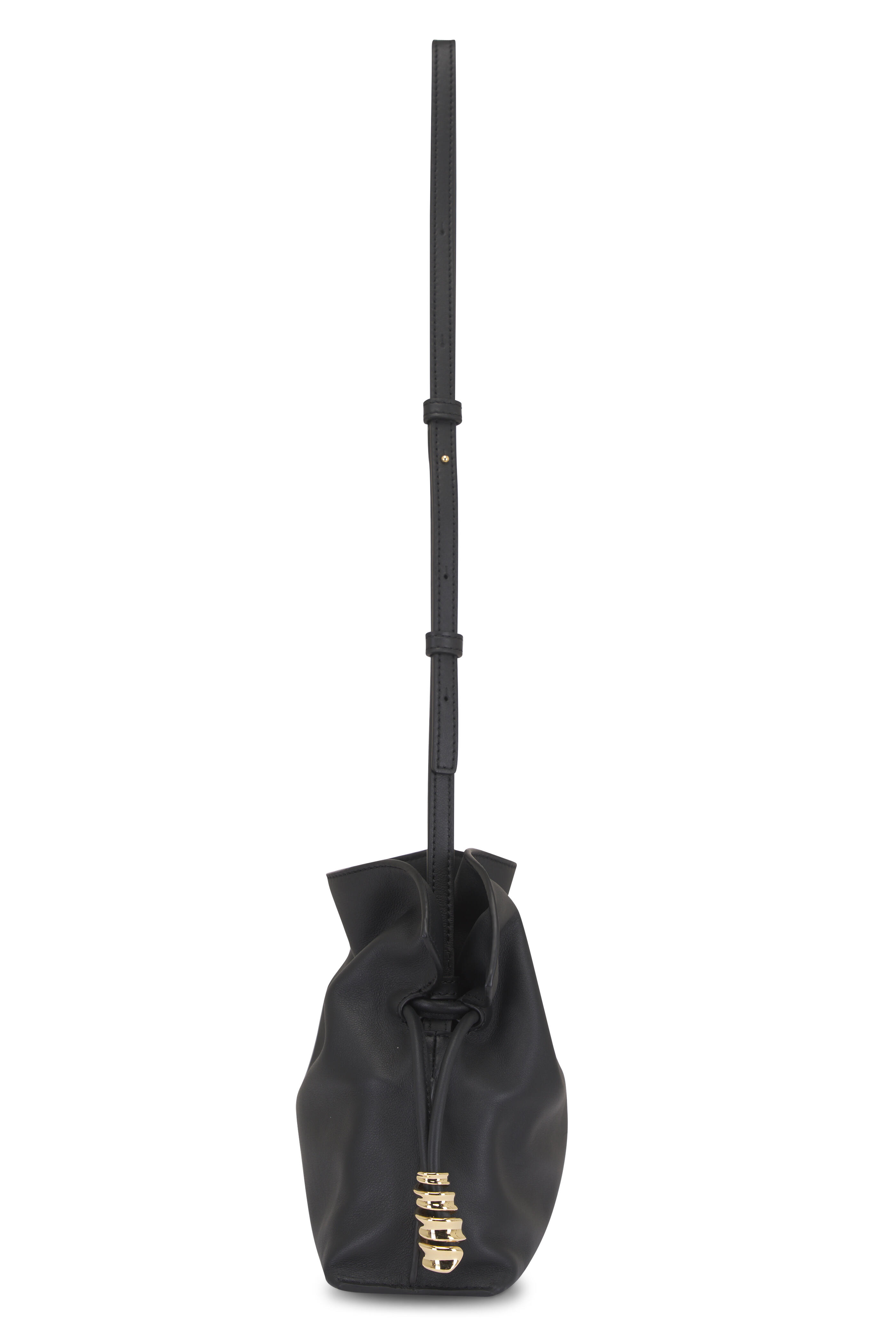 Loewe - Mini Coil Flamenco Black Leather Clutch