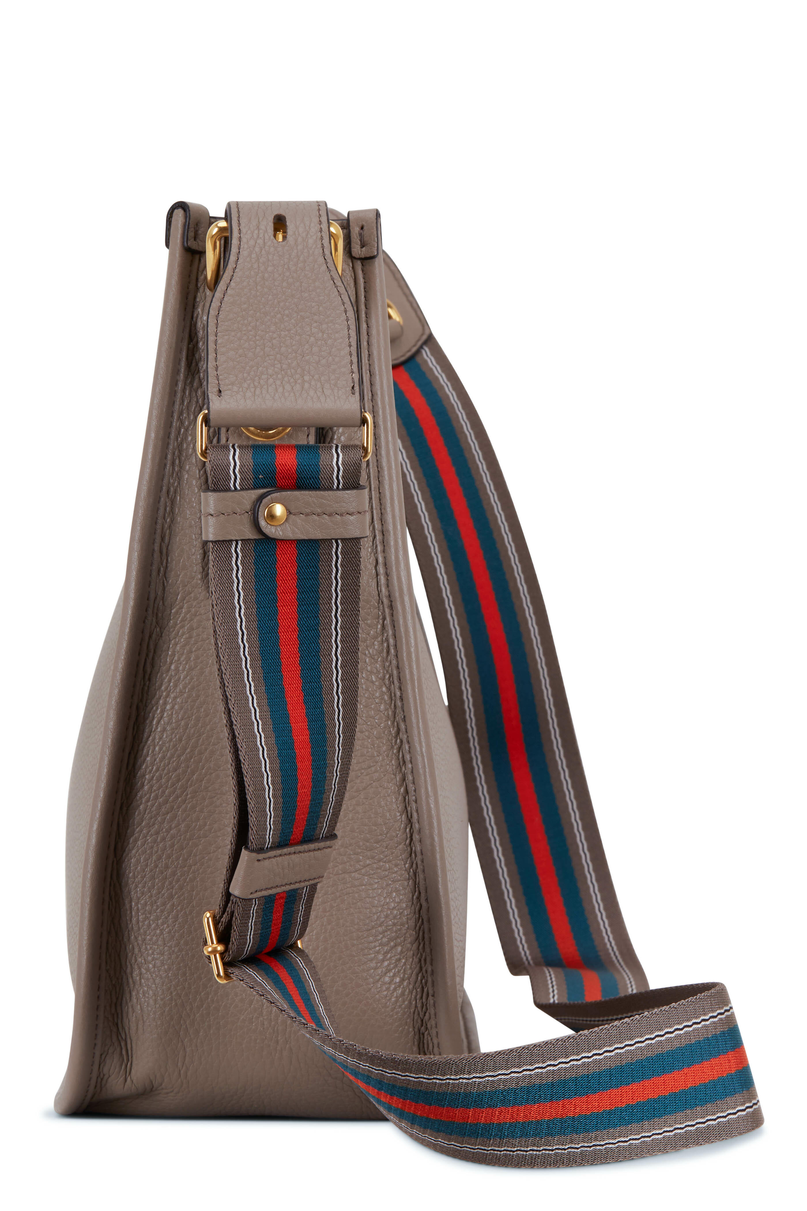 ショルダーバッグ・ポシェット Prada Medium Hobo Bag In Grainy Leather Prada - Gray Leather Medium Hobo Shoulder Bag | Mitchell Stores