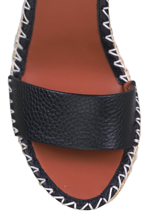 Valentino Garavani - Black Rockstud Espadrille Wedge, 105mm