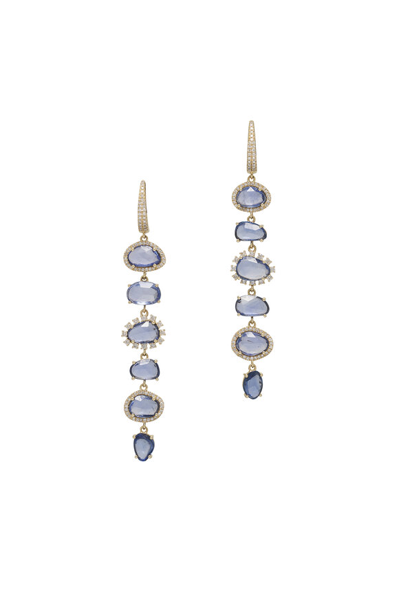 Kai Linz Sapphire & Diamond Drop Earrings