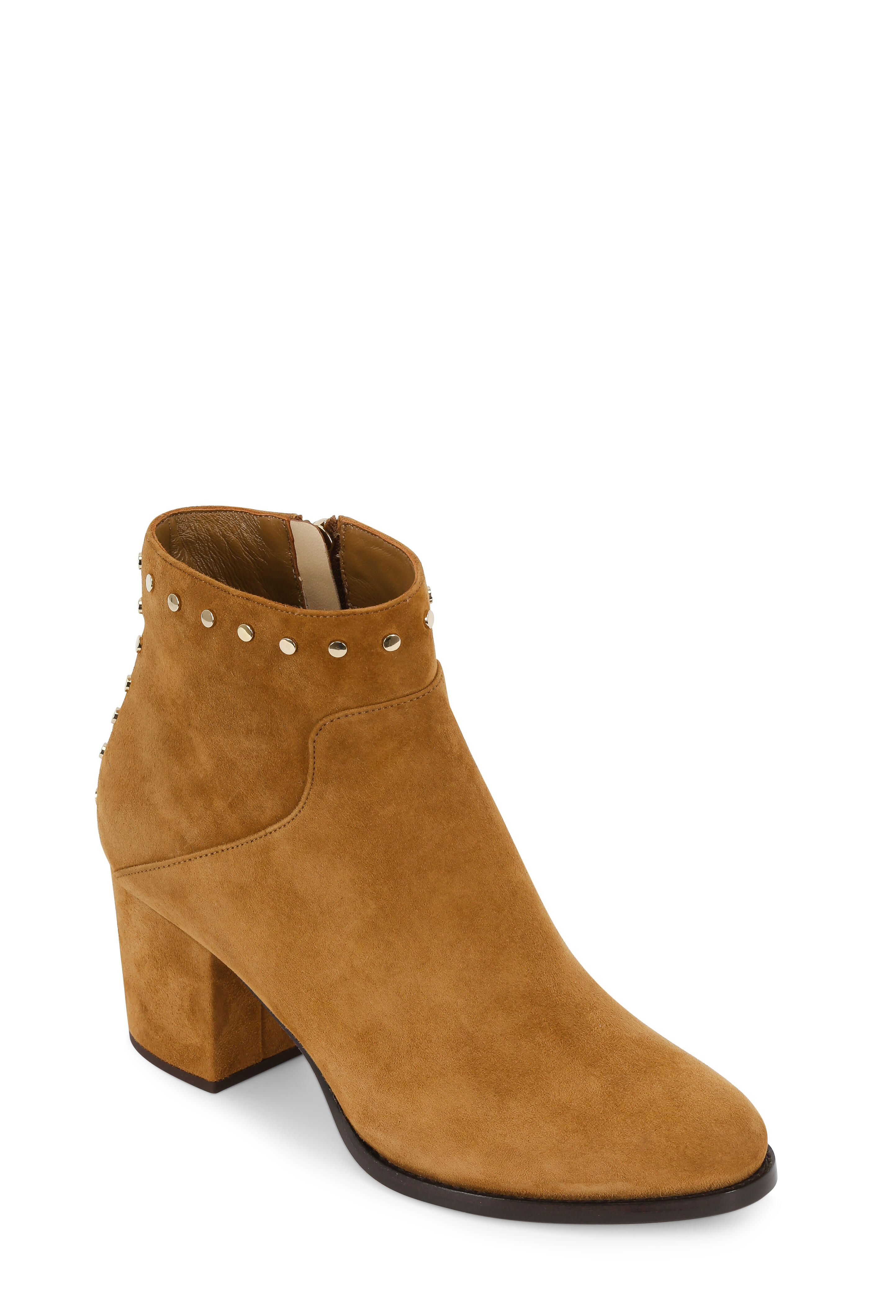 Jimmy Choo - Melvin Hazel Suede Studded Bootie, 65mm