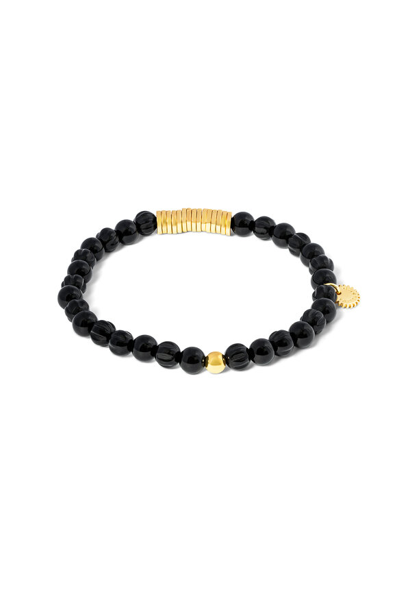 Tateossian - Black Agate Stretch Bracelet