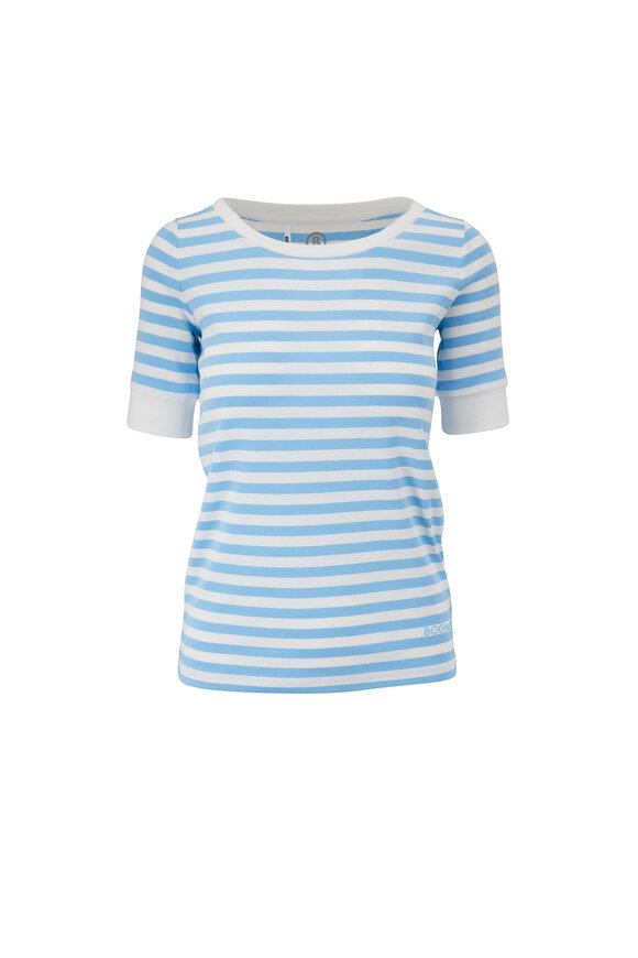 Bogner - Jackie Sky Blue & White Stripe T-Shirt