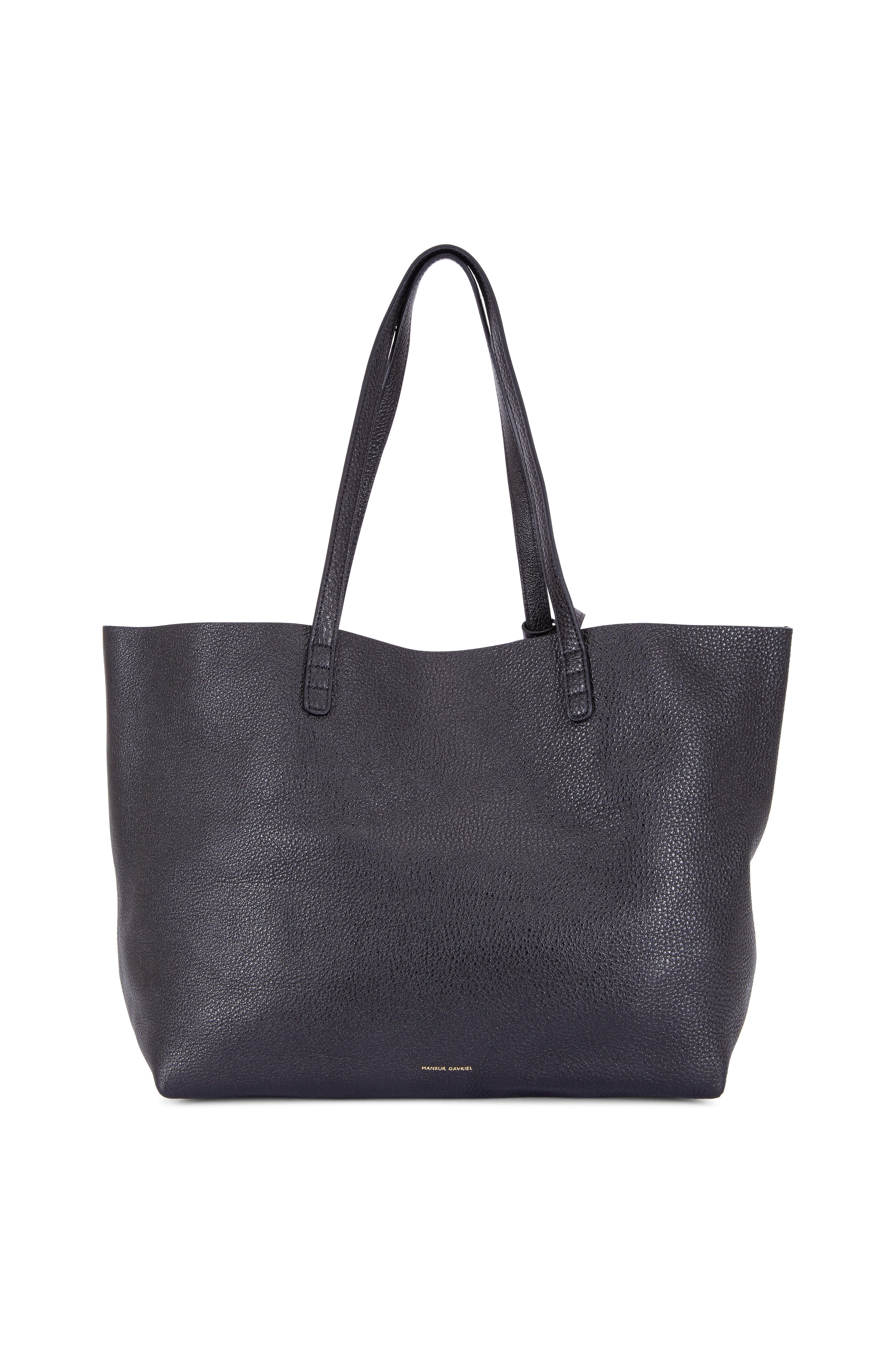 Mansur Gavriel - Black Pebbled Soft Leather Large Tote