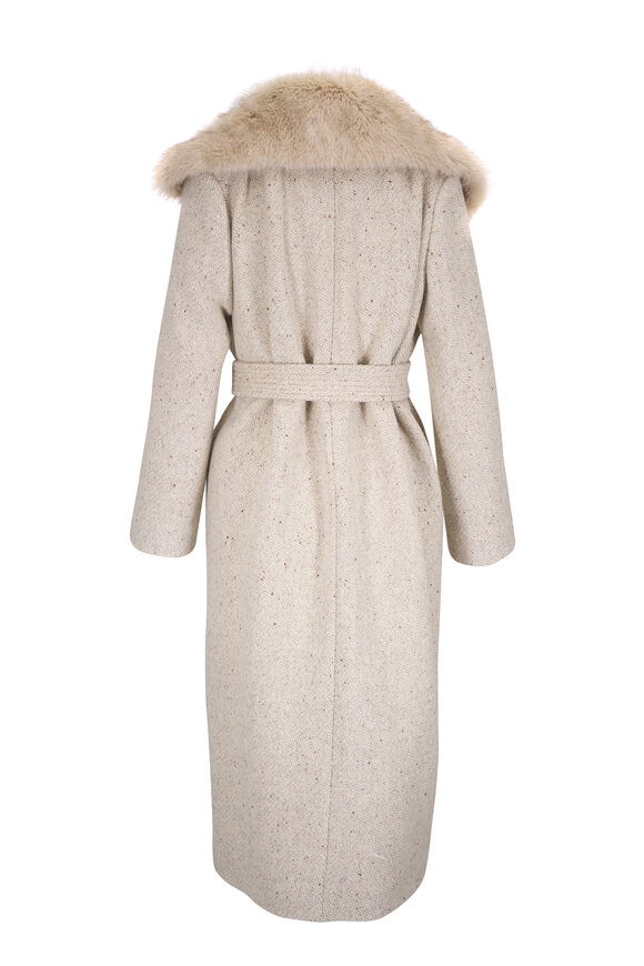 Valentino - Mossi Textured Wool Camel Ivory Coat