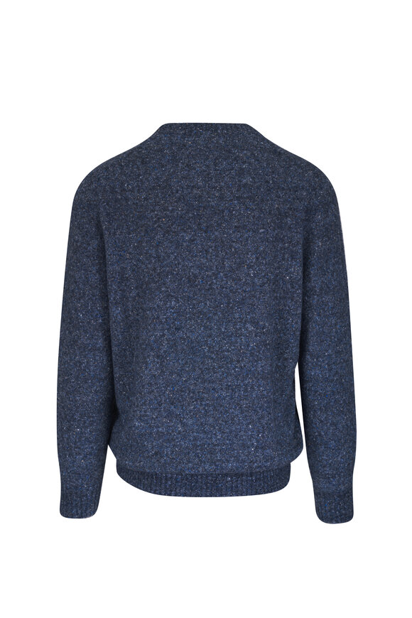 Loro Piana - Light Blue Cable Full Zip Cardigan | Mitchell