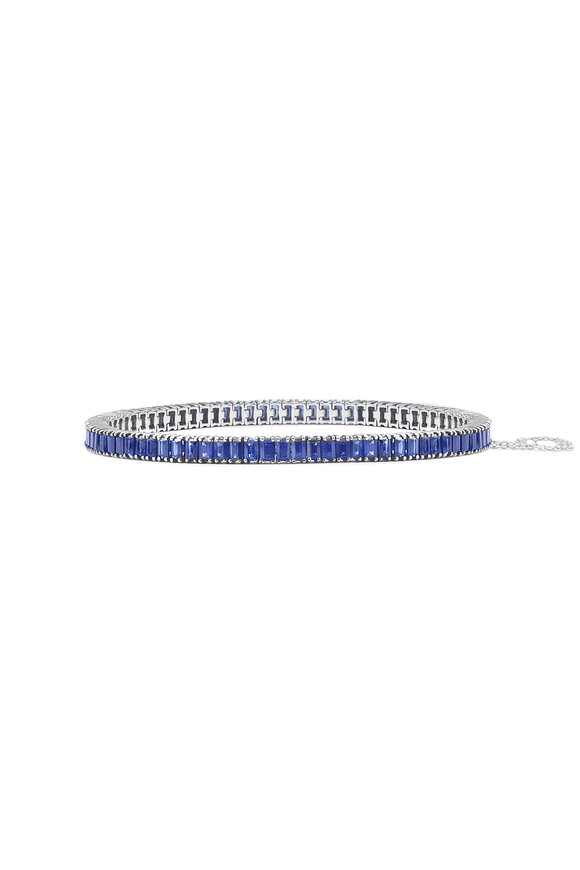 Nam Cho 18k White Gold Sapphire & Diamond Tennis Bracelet