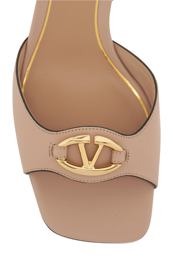 Valentino Garavani - Beige Rose VLogo Ankle Strap Sandal, 60mm