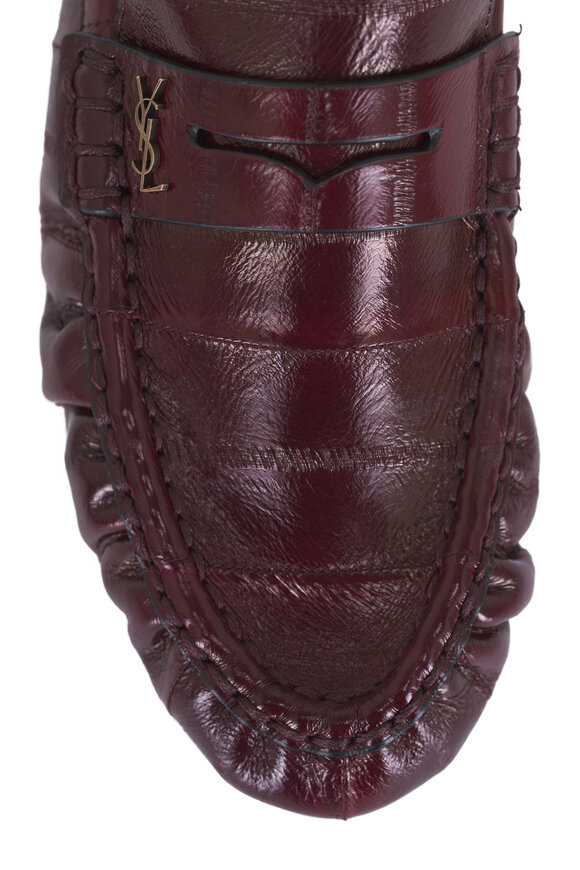Saint Laurent Le Loafer Deep Burgundy Loafer Mule - view 6