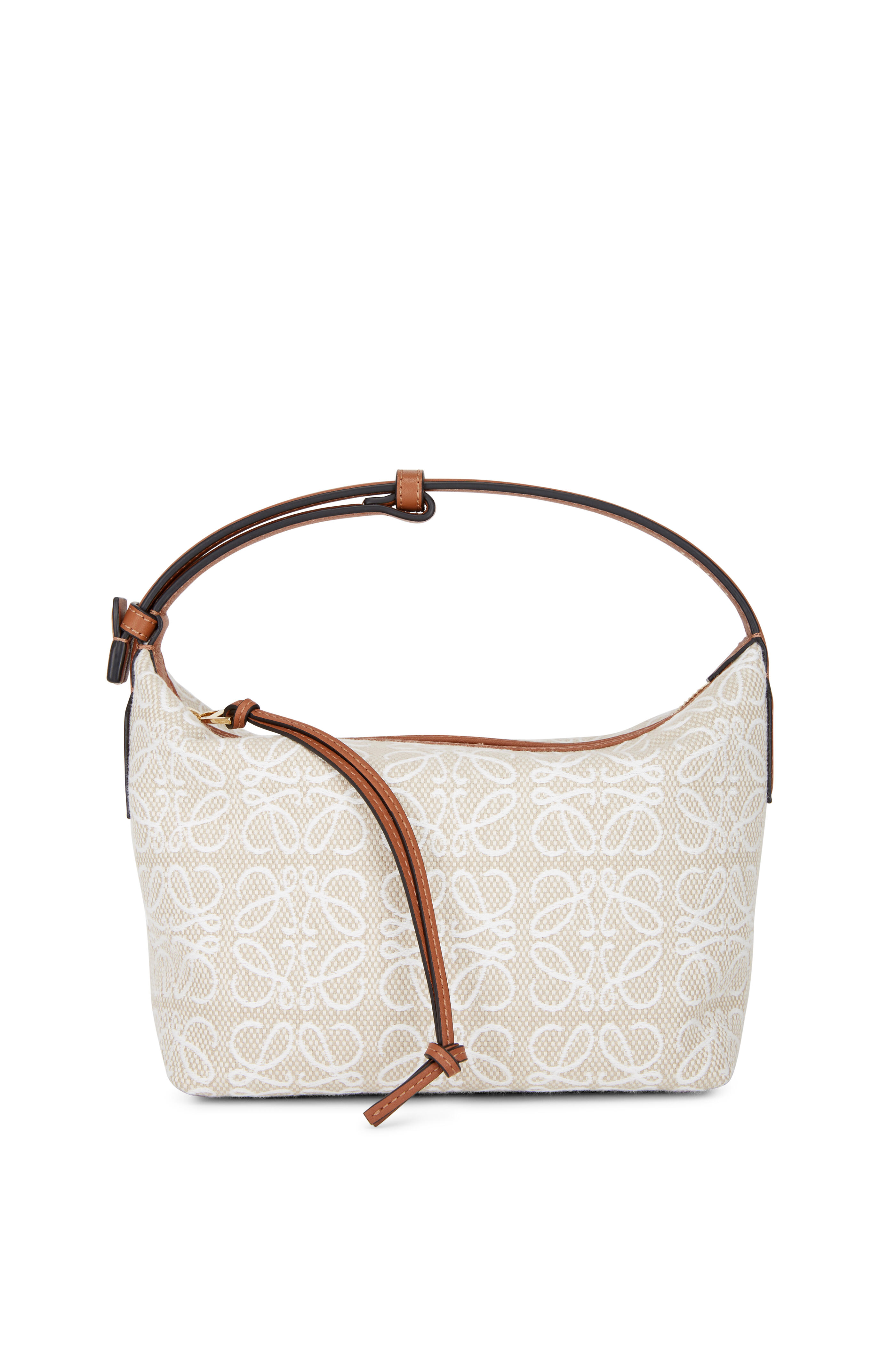 LOEWE Gate Anagram-Print Small Leather And Canvas Shoulder Bag