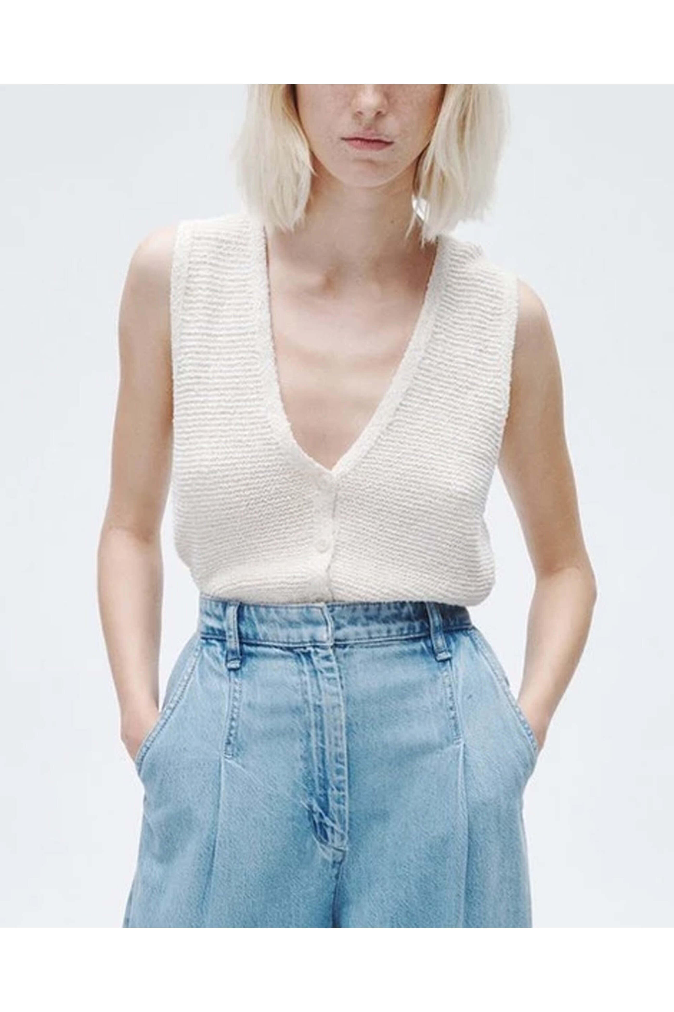トップス RAG & BONE Beige Hollis Vest Ella Merino Wool-Blend Sweater Vest - Dark Taupe | rag & bone