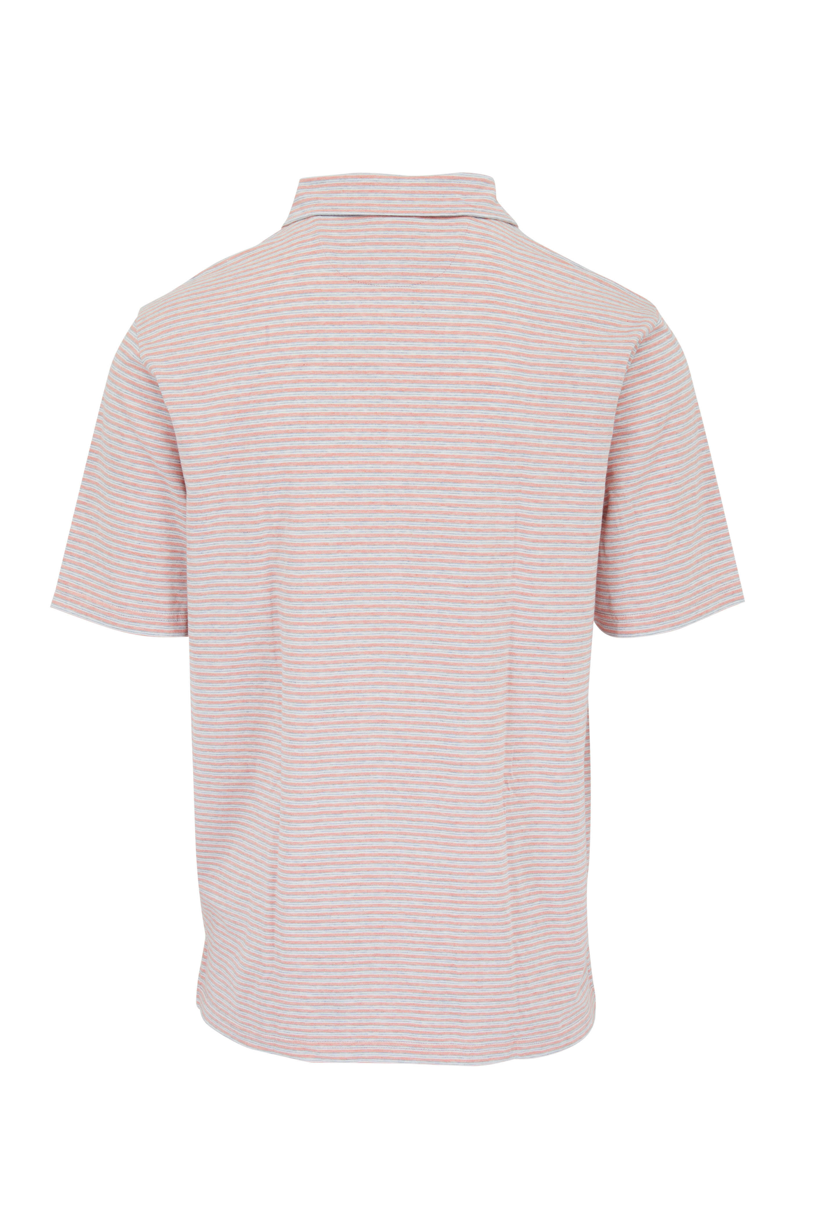 Faherty Brand - Movement™ Rose Stripe Short Sleeve Polo