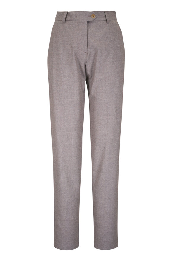 Marco Pescarolo Electra Taupe Stretch Cashmere Pant - view 1