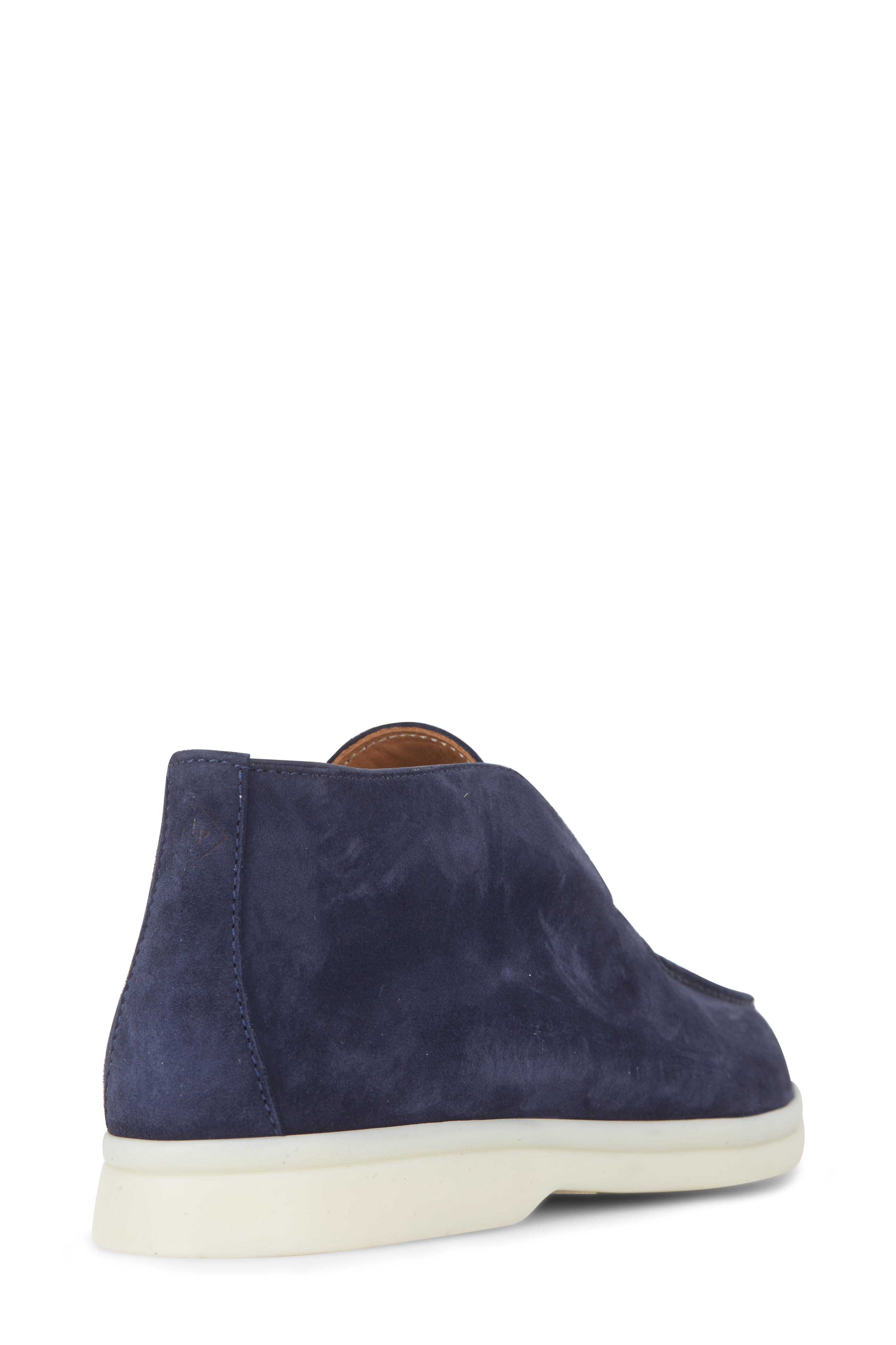 Loro Piana - Open Walk Argo Blue Suede Ankle Boot