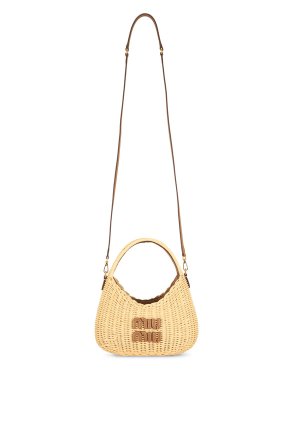 Miu Miu Wander Tan & Caramel Wicker Handbag