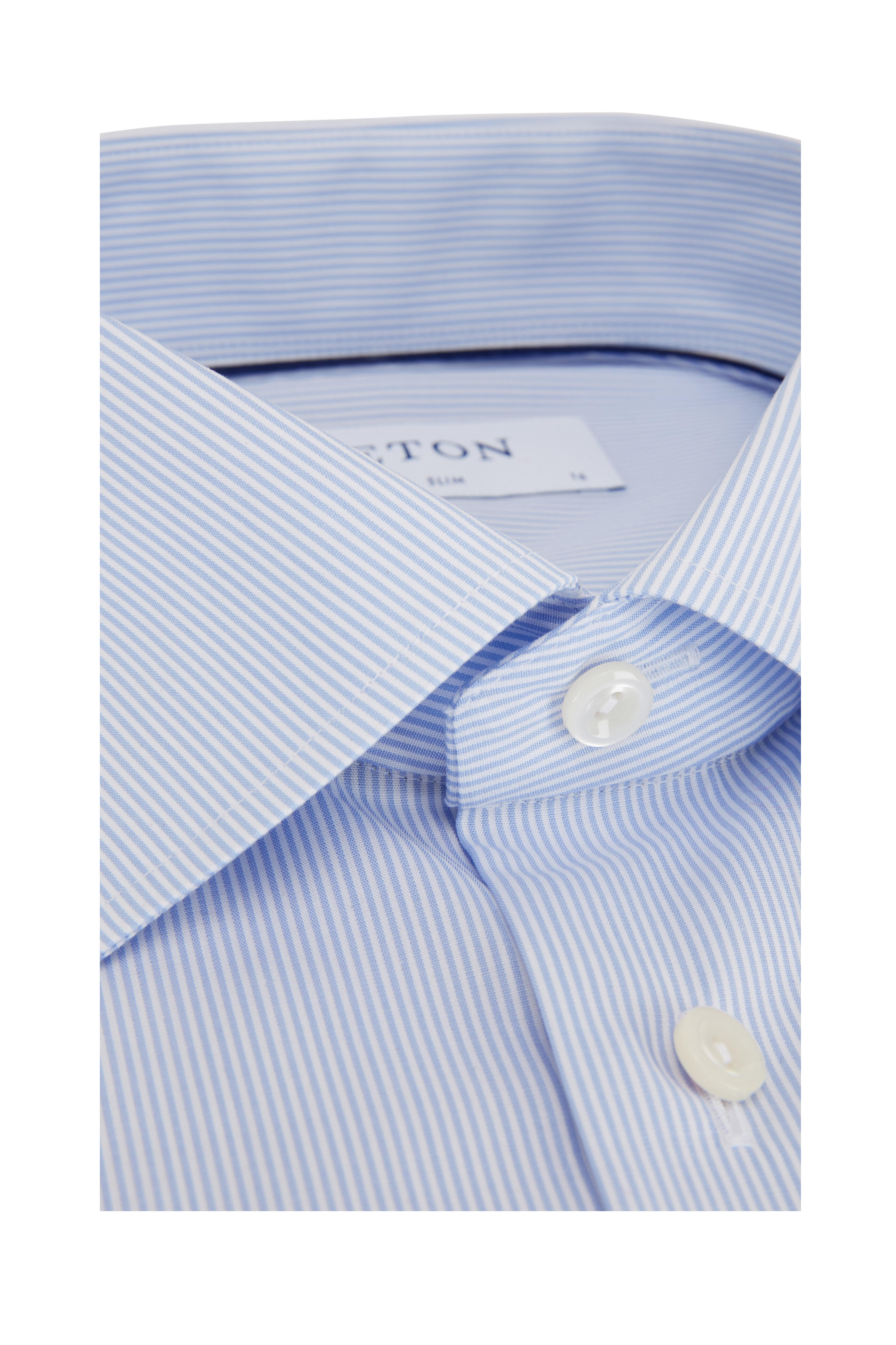 Weekendtas Hopelijk Kerkbank Eton - Light Blue Slim Fit Dress Shirt | Mitchell Stores
