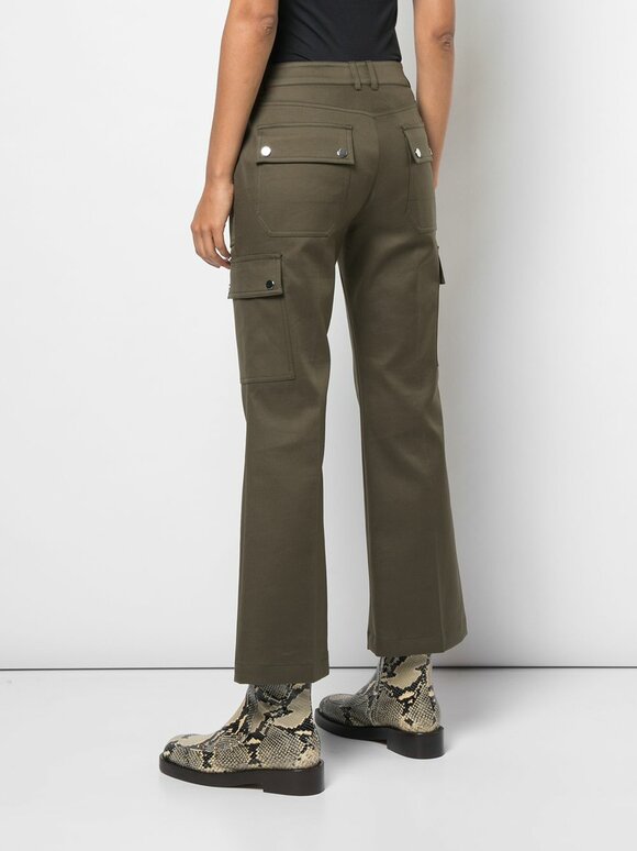 Michael Kors Collection - Spruce Cotton Crop Flare Cargo Pant