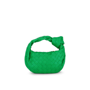 Bottega Veneta - Jodi Parakeet Green Woven Leather Mini Knot Hobo