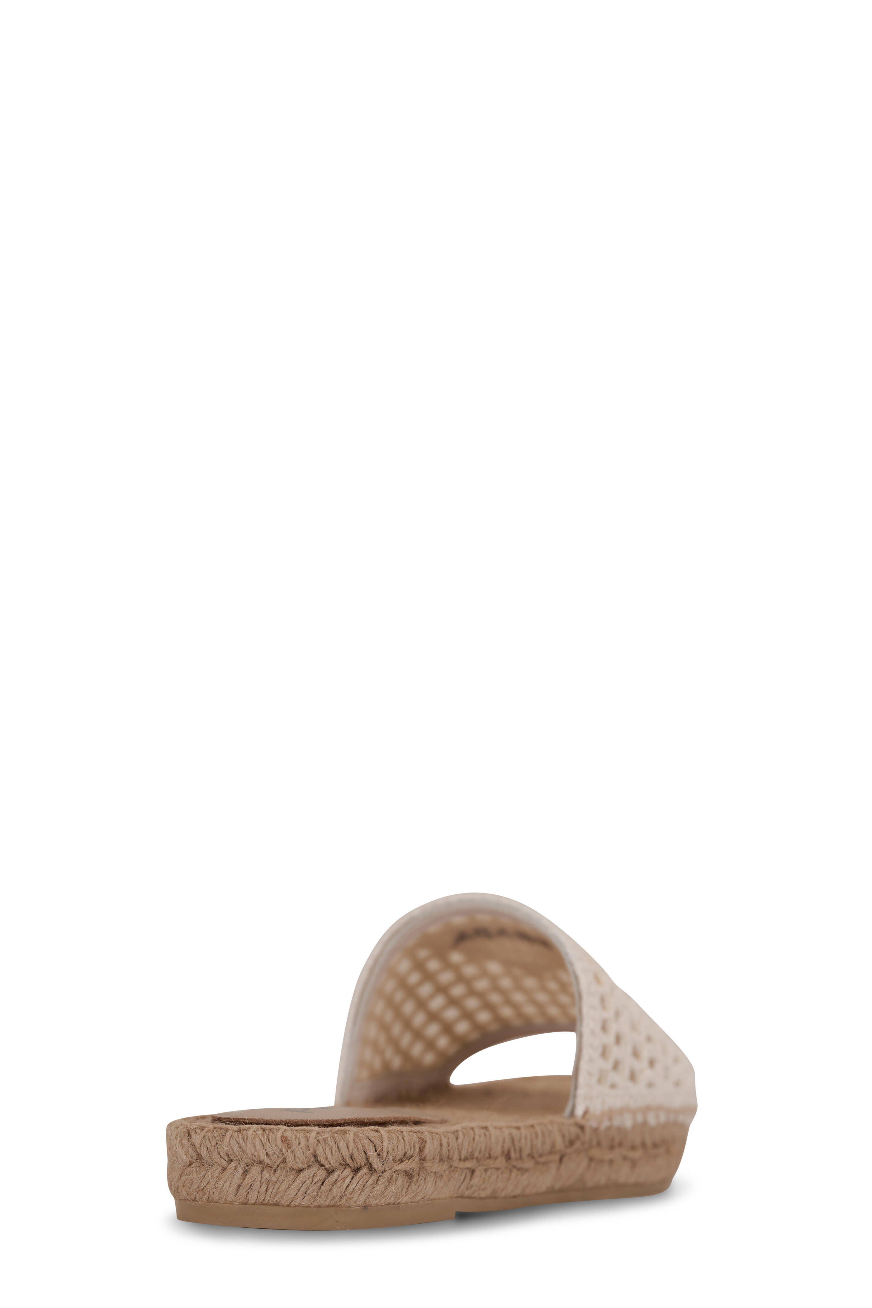 Prada - White Woven Raffia Espadrille Sandal