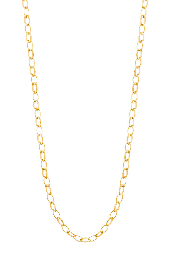 Monica Rich Kosann 18k Yellow Gold Georgie Open Link Chain Necklace