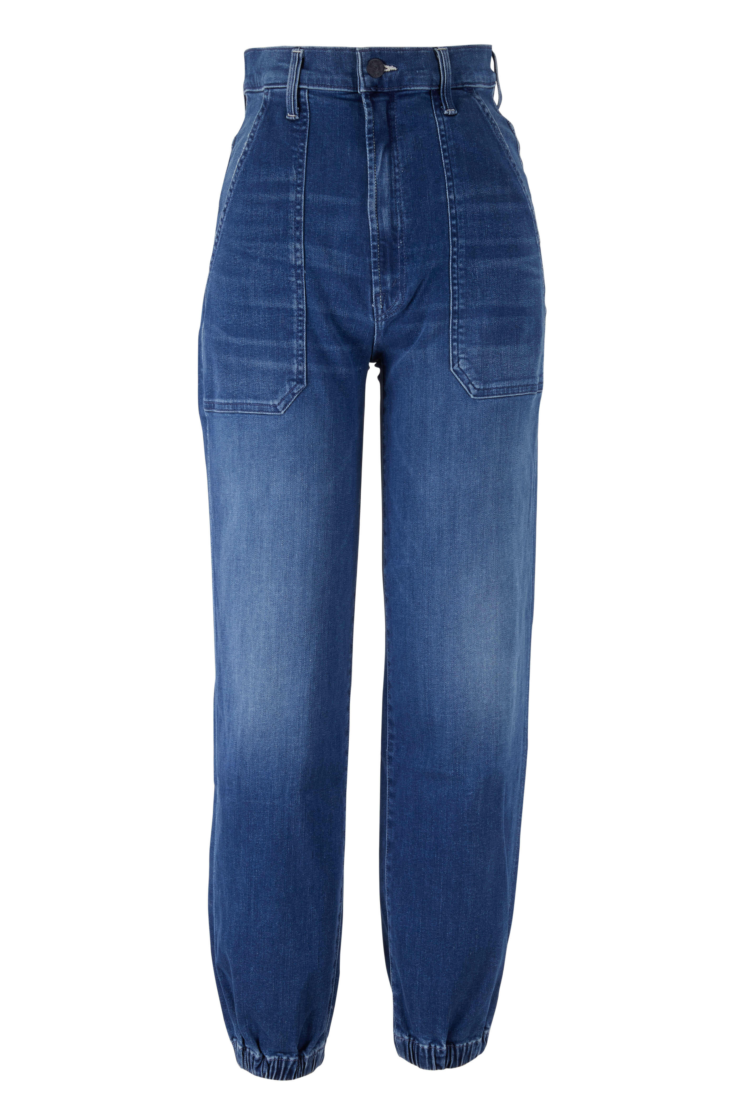 Mother - The Wrapper Patch Springy Ankle High Rise Jean