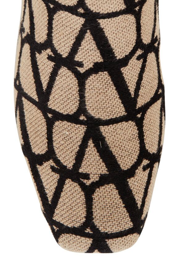 Valentino Garavani - Natural & Black VLogo Jacquard Boot