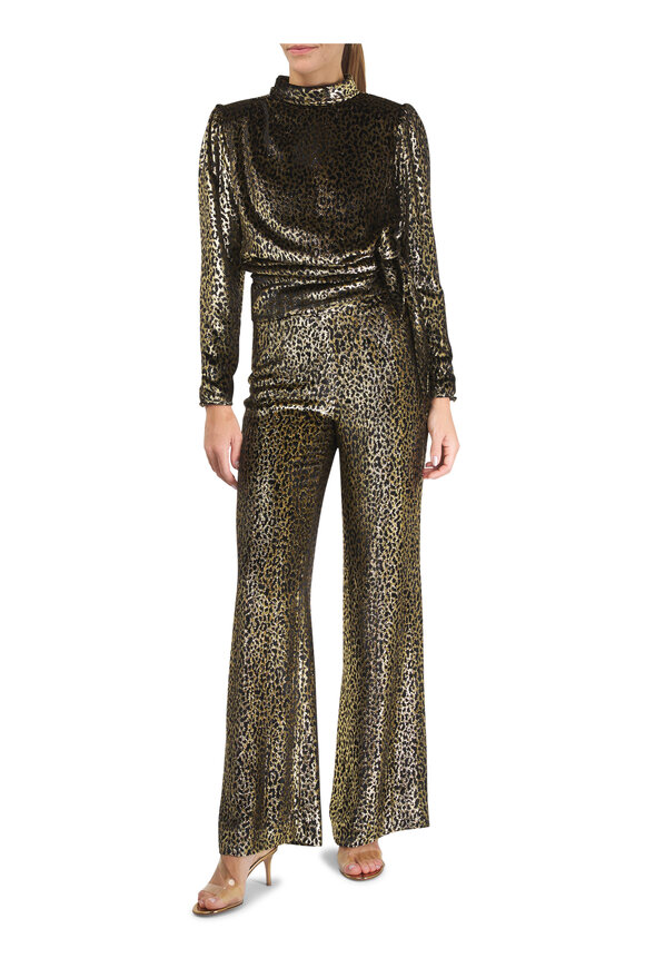 Libertine Vreeland Aarons Gold Animal Print Slim Pant - view 2
